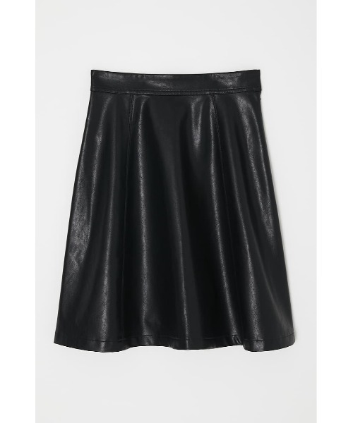 MOUSSY（マウジー）の「F／LEATHER MINI A LINE スカート（スカート・レディース・ベージュ/ブラック・1/2）」の7枚目の写真