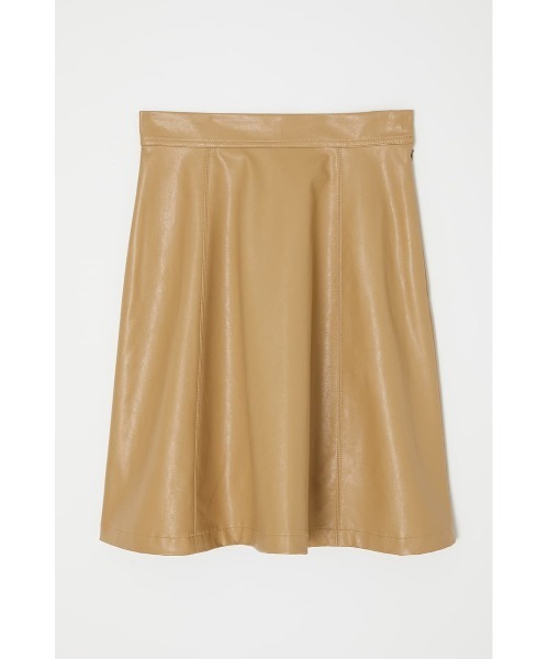 MOUSSY（マウジー）の「F／LEATHER MINI A LINE スカート（スカート・レディース・ベージュ/ブラック・1/2）」の5枚目の写真
