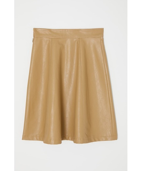 MOUSSY（マウジー）の「F／LEATHER MINI A LINE スカート（スカート・レディース・ベージュ/ブラック・1/2）」の6枚目の写真
