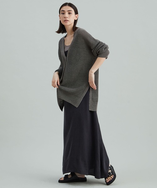 1er Arrondissement(プルミエアロンディスモン)の「畦リネンカーディガン(カーディガン/ボレロ・レディース・ブラウン/カーキ/グレイッシュベージュ・FREE)」の5枚目の写真