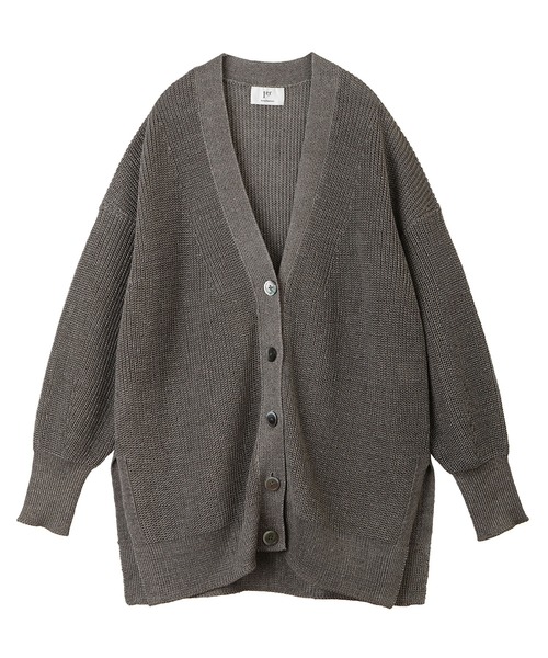 1er Arrondissement(プルミエアロンディスモン)の「畦リネンカーディガン(カーディガン/ボレロ・レディース・ブラウン/カーキ/グレイッシュベージュ・FREE)」の6枚目の写真