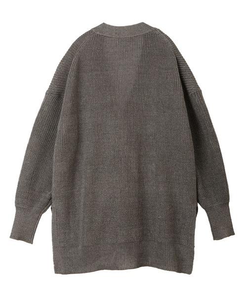 1er Arrondissement(プルミエアロンディスモン)の「畦リネンカーディガン(カーディガン/ボレロ・レディース・ブラウン/カーキ/グレイッシュベージュ・FREE)」の7枚目の写真