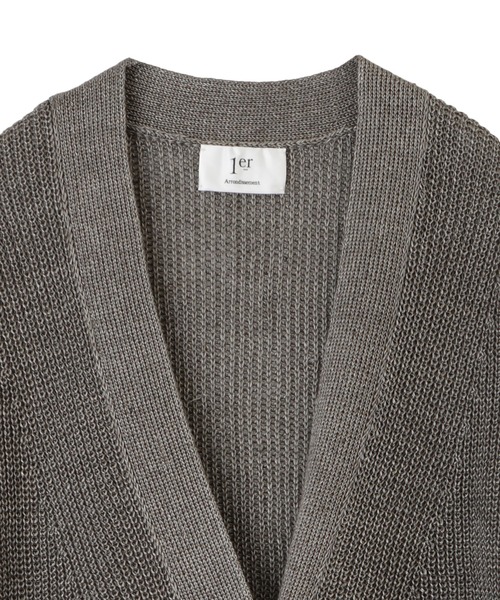 1er Arrondissement(プルミエアロンディスモン)の「畦リネンカーディガン(カーディガン/ボレロ・レディース・ブラウン/カーキ/グレイッシュベージュ・FREE)」の8枚目の写真