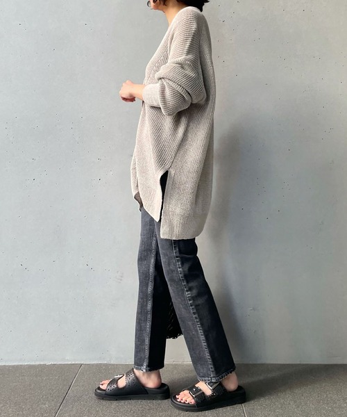 1er Arrondissement(プルミエアロンディスモン)の「畦リネンカーディガン(カーディガン/ボレロ・レディース・ブラウン/カーキ/グレイッシュベージュ・FREE)」の15枚目の写真