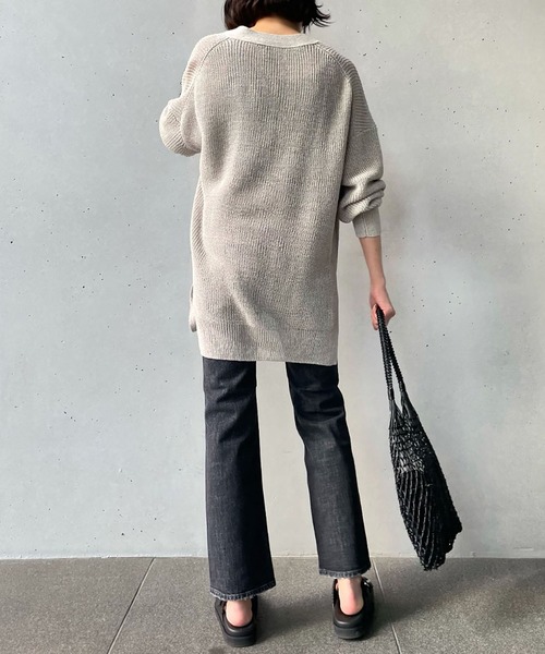1er Arrondissement(プルミエアロンディスモン)の「畦リネンカーディガン(カーディガン/ボレロ・レディース・ブラウン/カーキ/グレイッシュベージュ・FREE)」の16枚目の写真