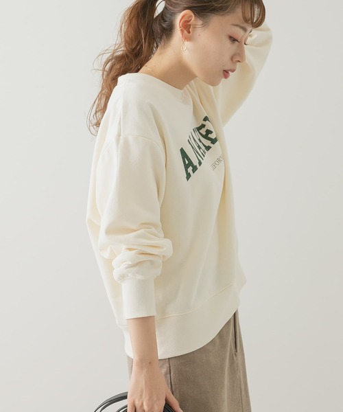 URBAN RESEARCH Sonny Label（アーバンリサーチサニーレーベル）の「裏起毛USED LIKEプリントスウェット（スウェット・レディース・ネイビー/オフホワイト/ベージュ系その他・FREE）」の4枚目の写真