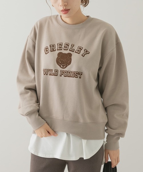 URBAN RESEARCH Sonny Label（アーバンリサーチサニーレーベル）の「裏起毛USED LIKEプリントスウェット（スウェット・レディース・ネイビー/オフホワイト/ベージュ系その他・FREE）」の7枚目の写真