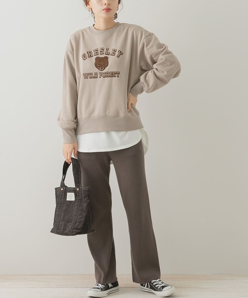 URBAN RESEARCH Sonny Label（アーバンリサーチサニーレーベル）の「裏起毛USED LIKEプリントスウェット（スウェット・レディース・ネイビー/オフホワイト/ベージュ系その他・FREE）」の16枚目の写真