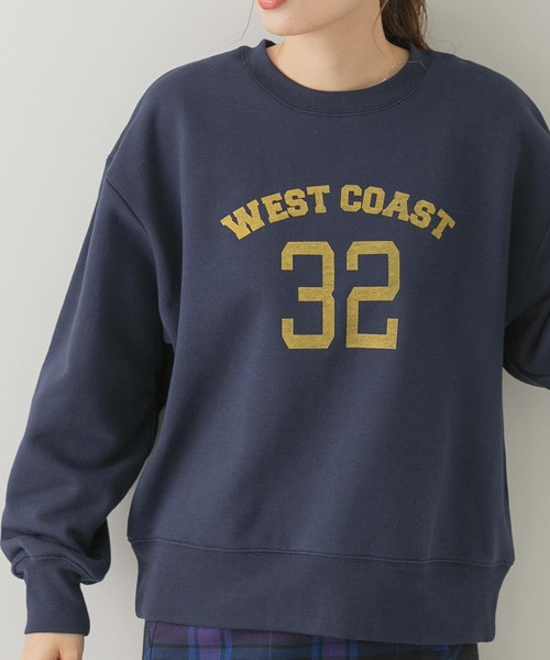 URBAN RESEARCH Sonny Label（アーバンリサーチサニーレーベル）の「裏起毛USED LIKEプリントスウェット（スウェット・レディース・ネイビー/オフホワイト/ベージュ系その他・FREE）」の5枚目の写真