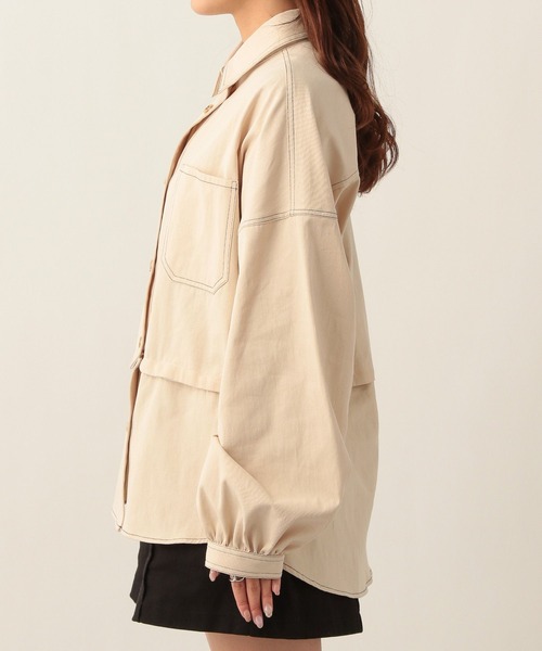 Heather(ヘザー)の「ハイショクステッチ2WAYシャツ 272442(シャツ/ブラウス・レディース・ブラック/アイボリー・FREE)」の10枚目の写真