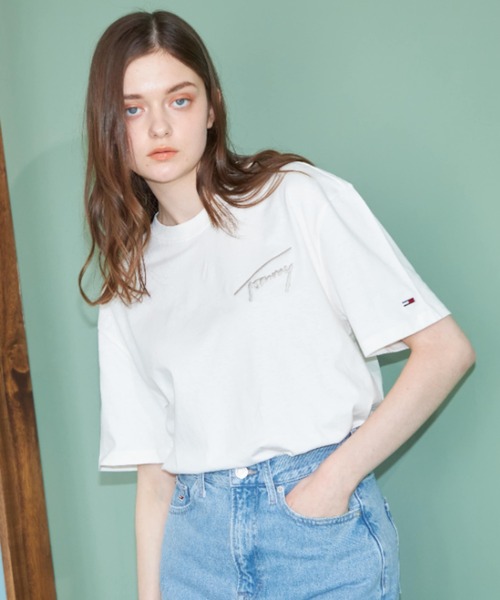【 】Jeans classic シグネチャー ロゴ Tシャツ ♪ レギュラーシグネチャーロゴTシャツ（Tシャツ/カットソー