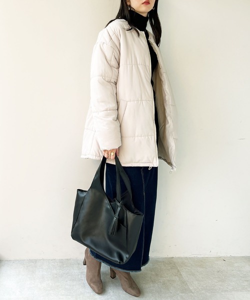 GeeRA(ジーラ)の「A4対応フリンジ付トートバッグ(トートバッグ・レディース・ワイン/キャメル/グレー/ブラウン/アイボリー/ベージュ/ブラック/ブラック系その他/ブラウン系その他・FREE)」の10枚目の写真