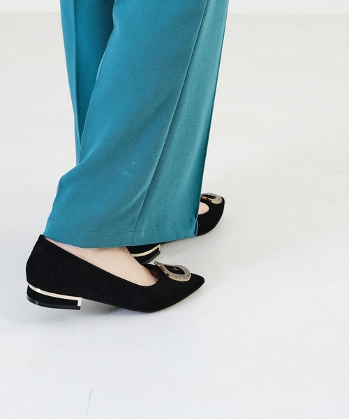 ORiental TRaffic（オリエンタルトラフィック）の「WEB限定■ビジューバックルモチーフパンプス/25102（パンプス・レディース・ブラック/ベージュ・40/38/39/41/42/43/35/36/37/34/33）」の21枚目の写真