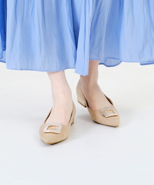 ORiental TRaffic（オリエンタルトラフィック）の「WEB限定■ビジューバックルモチーフパンプス/25102（パンプス・レディース・ブラック/ベージュ・40/38/39/41/42/43/35/36/37/34/33）」の12枚目の写真