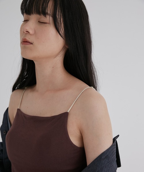 fukuu(フクウ)の「華奢ひもスクエアキャミソール(キャミソール・レディース・ブラウン/キナリ・S/M)」の18枚目の写真