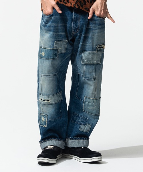 glamb(グラム)の「Unplugged Wide Denim / アンプラグドワイドデニム(デニムパンツ・メンズ・インディゴブルー・M/L/S)」の11枚目の写真