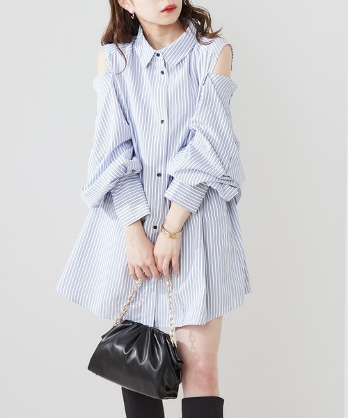 Chico（チコ）の「バックねじり肩開きシャツ（シャツ/ブラウス・レディース・ホワイト/ピンク/ブルー系その他2・FREE）」の13枚目の写真