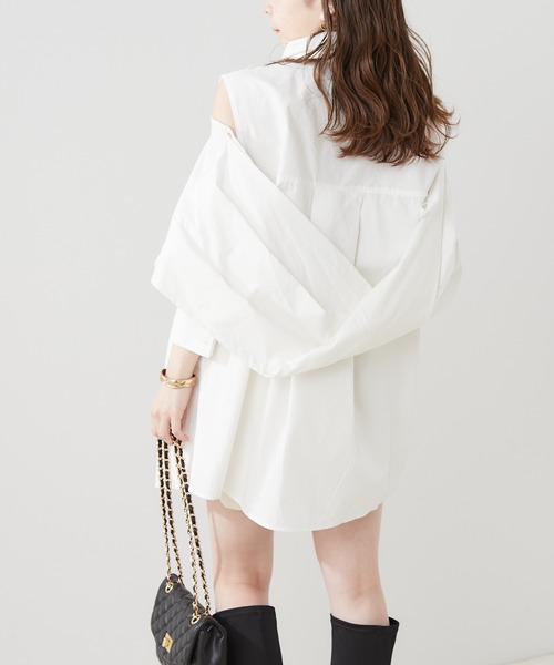 Chico（チコ）の「バックねじり肩開きシャツ（シャツ/ブラウス・レディース・ホワイト/ピンク/ブルー系その他2・FREE）」の9枚目の写真