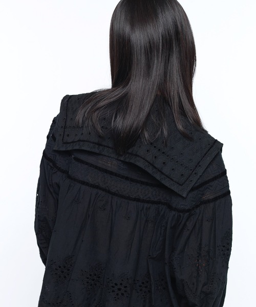 ear PAPILLONNER（イアパピヨネ）の「【SUM1 STYLE（スミ スタイル）】レース付け襟（付け襟・レディース・ホワイト/ブラック/ブラウン・FREE）」の10枚目の写真