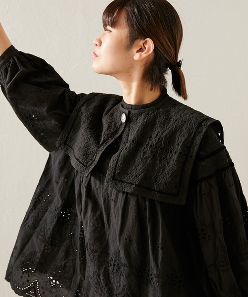 ear PAPILLONNER（イアパピヨネ）の「【SUM1 STYLE（スミ スタイル）】レース付け襟（付け襟・レディース・ホワイト/ブラック/ブラウン・FREE）」の22枚目の写真