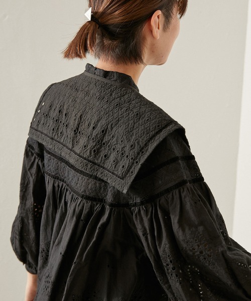 ear PAPILLONNER（イアパピヨネ）の「【SUM1 STYLE（スミ スタイル）】レース付け襟（付け襟・レディース・ホワイト/ブラック/ブラウン・FREE）」の13枚目の写真