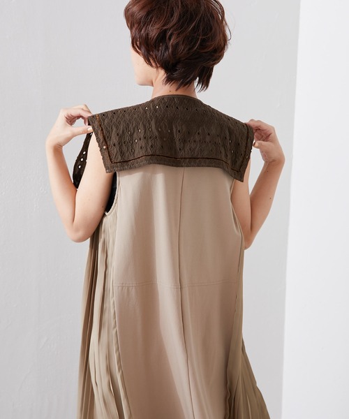 ear PAPILLONNER（イアパピヨネ）の「【SUM1 STYLE（スミ スタイル）】レース付け襟（付け襟・レディース・ホワイト/ブラック/ブラウン・FREE）」の6枚目の写真