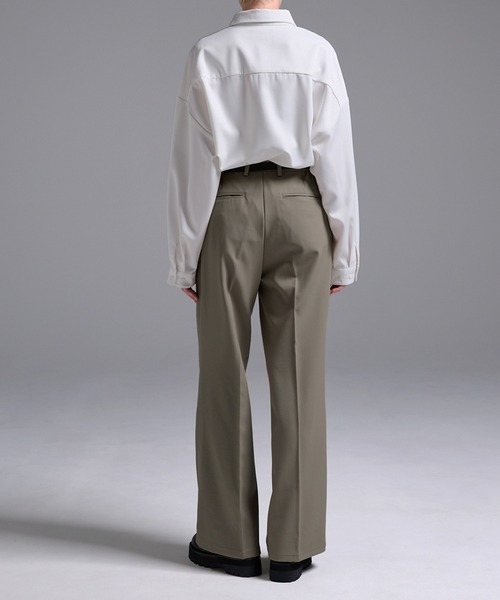 ドレープ ワイドフレアスラックス【セットアップ対応】（スラックス