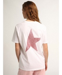 GOLDEN GOOSE Star Collection / W'S REGULAR T-SHIRT/ BIG GLITTER STAR BACK