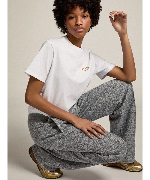 GOLDEN GOOSE(ゴールデングース)の「GOLDEN GOOSE Star Collection / W'S REGULAR T-SHIRT/ BIG GLITTER STAR BACK(Tシャツ/カットソー・レディース・ホワイト×ピンク/ホワイト×ゴールド・SMALL/MEDIUM/X-SMALL)」の7枚目の写真