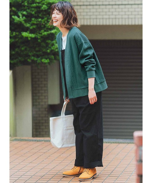 Live in comfort（リブインコンフォート）の「リブ　イン　コンフォート　きれいめカジュアルに仕立てた　大人コットンサロペット（サロペット/オーバーオール・レディース・カーキ/アイボリー/ブラック・MEDIUM/LARGE/X-LARGE/XX-LARGE/SMALL/XXX-LARGE）」の8枚目の写真