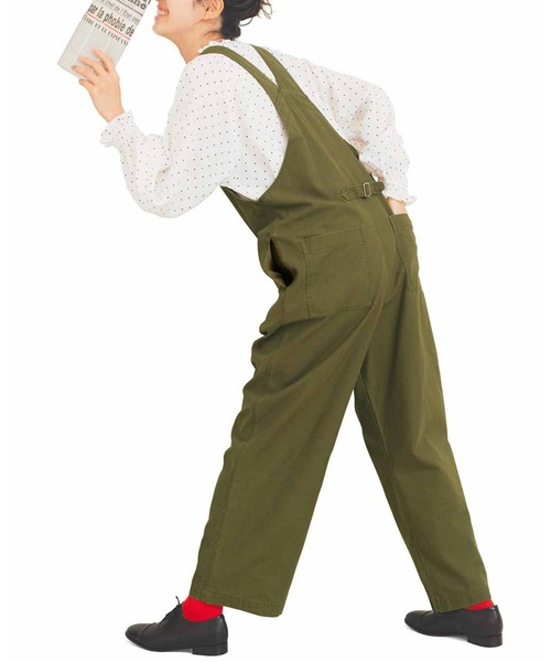 Live in comfort（リブインコンフォート）の「リブ　イン　コンフォート　きれいめカジュアルに仕立てた　大人コットンサロペット（サロペット/オーバーオール・レディース・カーキ/アイボリー/ブラック・MEDIUM/LARGE/X-LARGE/XX-LARGE/SMALL/XXX-LARGE）」の18枚目の写真