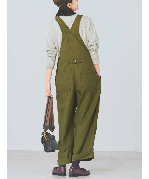 Live in comfort（リブインコンフォート）の「リブ　イン　コンフォート　きれいめカジュアルに仕立てた　大人コットンサロペット（サロペット/オーバーオール・レディース・カーキ/アイボリー/ブラック・MEDIUM/LARGE/X-LARGE/XX-LARGE/SMALL/XXX-LARGE）」の14枚目の写真