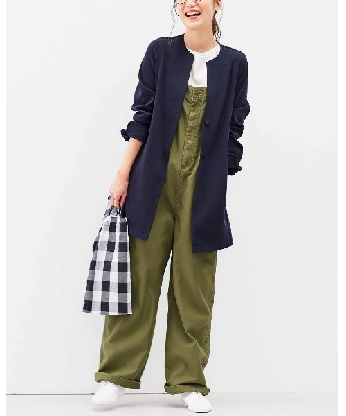 Live in comfort（リブインコンフォート）の「リブ　イン　コンフォート　きれいめカジュアルに仕立てた　大人コットンサロペット（サロペット/オーバーオール・レディース・カーキ/アイボリー/ブラック・MEDIUM/LARGE/X-LARGE/XX-LARGE/SMALL/XXX-LARGE）」の17枚目の写真