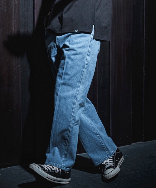 NOISESCAPE(ノイズスケープ)の「mp9927- Denim Material Center Crease Pants デニムパンツ(デニムパンツ・メンズ・ライトインディゴブルー/ダークインディゴブルー・M/XL/L/S)」の12枚目の写真