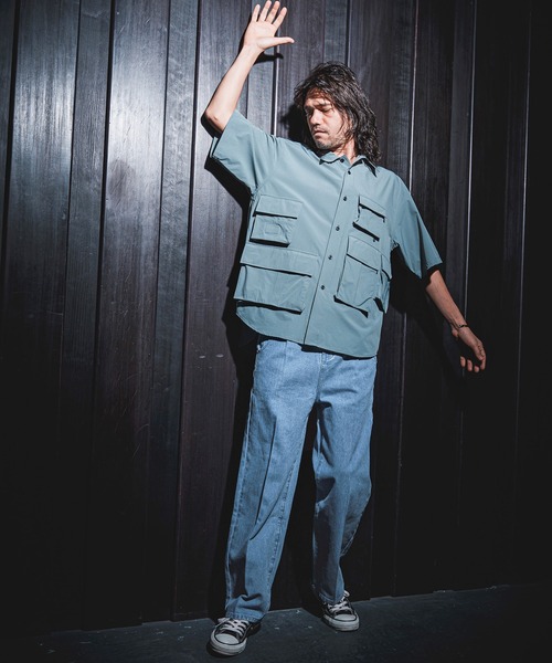 NOISESCAPE(ノイズスケープ)の「mp9927- Denim Material Center Crease Pants デニムパンツ(デニムパンツ・メンズ・ライトインディゴブルー/ダークインディゴブルー・M/XL/L/S)」の16枚目の写真
