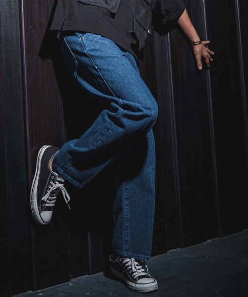 NOISESCAPE(ノイズスケープ)の「mp9927- Denim Material Center Crease Pants デニムパンツ(デニムパンツ・メンズ・ライトインディゴブルー/ダークインディゴブルー・M/XL/L/S)」の20枚目の写真