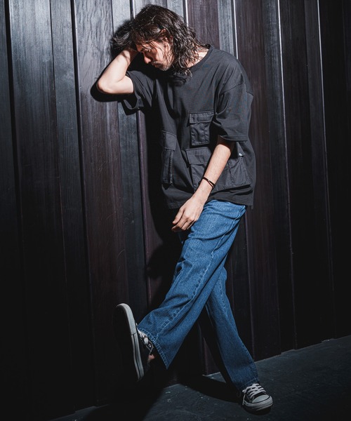 NOISESCAPE(ノイズスケープ)の「mp9927- Denim Material Center Crease Pants デニムパンツ(デニムパンツ・メンズ・ライトインディゴブルー/ダークインディゴブルー・M/XL/L/S)」の21枚目の写真