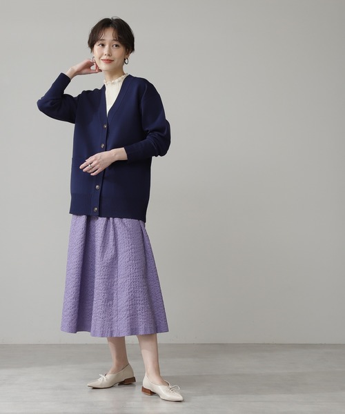 N.（N. Natural Beauty Basic）（エヌエヌナチュラルビューティーベーシック）の「《n.'look》◆シュリンクギャザースカート（スカート・レディース・ネイビー/イエロー/ライラック・MEDIUM）」の16枚目の写真