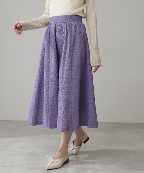 N.（N. Natural Beauty Basic）（エヌエヌナチュラルビューティーベーシック）の「《n.'look》◆シュリンクギャザースカート（スカート・レディース・ネイビー/イエロー/ライラック・MEDIUM）」の14枚目の写真