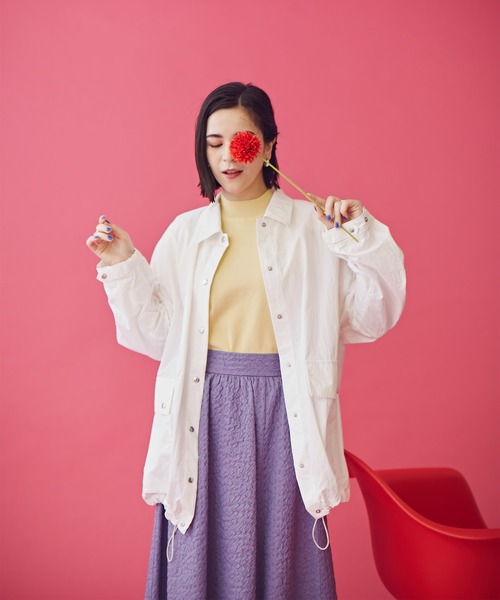 N.（N. Natural Beauty Basic）（エヌエヌナチュラルビューティーベーシック）の「《n.'look》◆シュリンクギャザースカート（スカート・レディース・ネイビー/イエロー/ライラック・MEDIUM）」の13枚目の写真