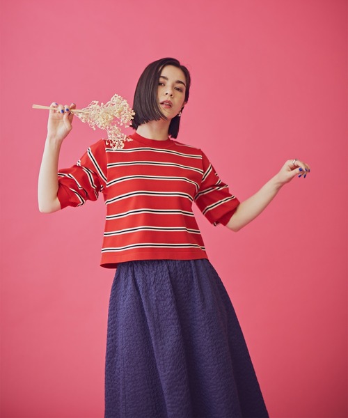 N.（N. Natural Beauty Basic）（エヌエヌナチュラルビューティーベーシック）の「《n.'look》◆シュリンクギャザースカート（スカート・レディース・ネイビー/イエロー/ライラック・MEDIUM）」の5枚目の写真