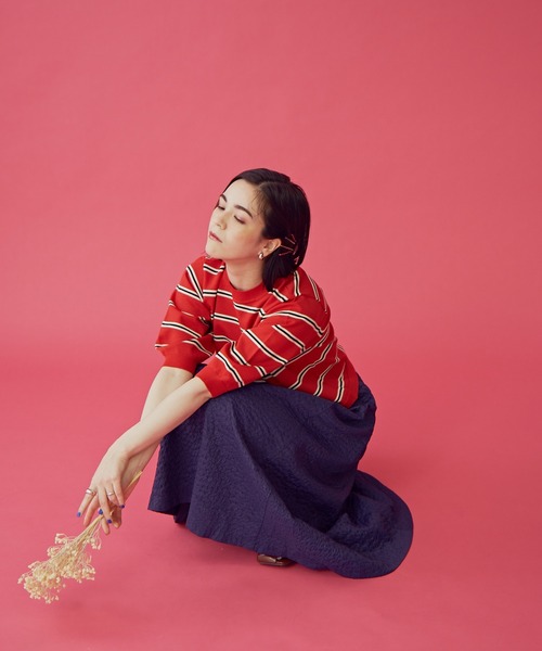 N.（N. Natural Beauty Basic）（エヌエヌナチュラルビューティーベーシック）の「《n.'look》◆シュリンクギャザースカート（スカート・レディース・ネイビー/イエロー/ライラック・MEDIUM）」の6枚目の写真