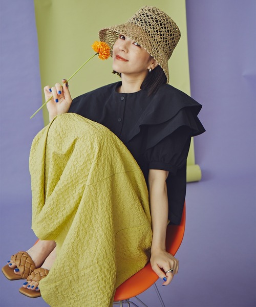 N.（N. Natural Beauty Basic）（エヌエヌナチュラルビューティーベーシック）の「《n.'look》◆シュリンクギャザースカート（スカート・レディース・ネイビー/イエロー/ライラック・MEDIUM）」の20枚目の写真