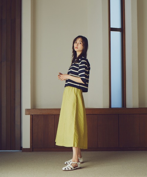 N.（N. Natural Beauty Basic）（エヌエヌナチュラルビューティーベーシック）の「《n.'look》◆シュリンクギャザースカート（スカート・レディース・ネイビー/イエロー/ライラック・MEDIUM）」の22枚目の写真