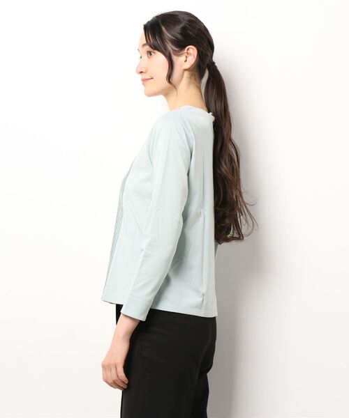 NEWYORKER(ニューヨーカー)の「【吸水速乾】コットンポリエステル天竺 タックカットソー(Tシャツ/カットソー・レディース・ベージュ/ライトグリーン/ホワイト・L/M)」の16枚目の写真