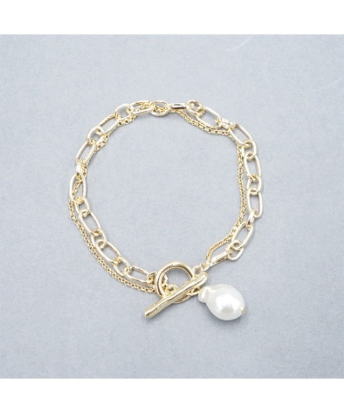 flower（フラワー）の「ダブルチェーンブレスレット（ブレスレット・レディース・ゴールド・FREE）」の2枚目の写真