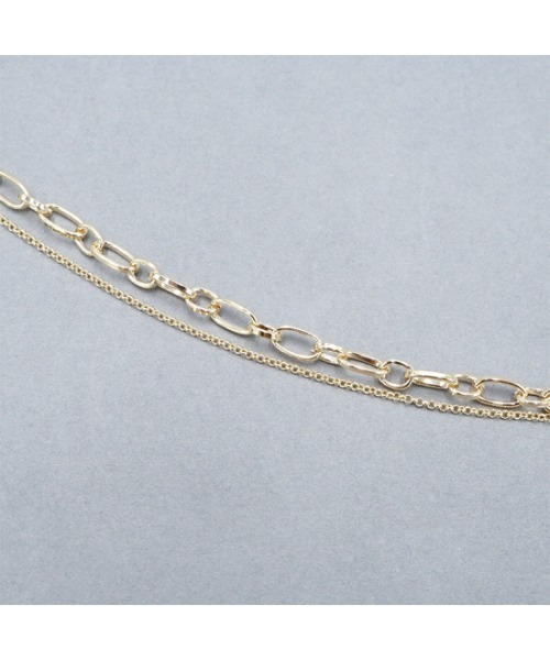 flower（フラワー）の「ダブルチェーンブレスレット（ブレスレット・レディース・ゴールド・FREE）」の5枚目の写真