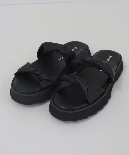 EMU Australia（エミューオーストラリア）の「【EMU Austraria/エミュオーストラリア】シャーキーツイストアッパーサンダル（サンダル・レディース・ブラック・24/23）」の4枚目の写真