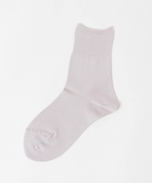 かぐれ（カグレ）の「シルクリブソックス（ソックス/靴下・レディース・ホワイト/ライトグレー/ブラック/ピンク・FREE）」の6枚目の写真