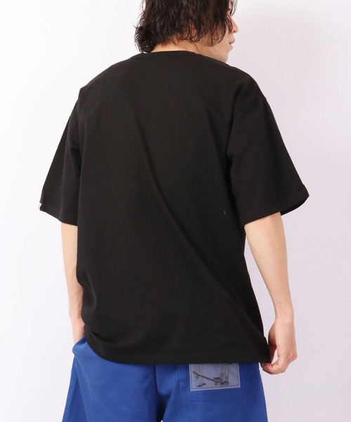 LONSDALE（ロンズデール）の「LONSDALE オーバーサイズ 天竺 コットン ワンポイント刺繍 半袖 Tシャツ 男女兼用（Tシャツ/カットソー・メンズ・ホワイト/ブラック・LL/S/M/L）」の8枚目の写真